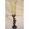 Glass - lady with flower - Art Nouveau